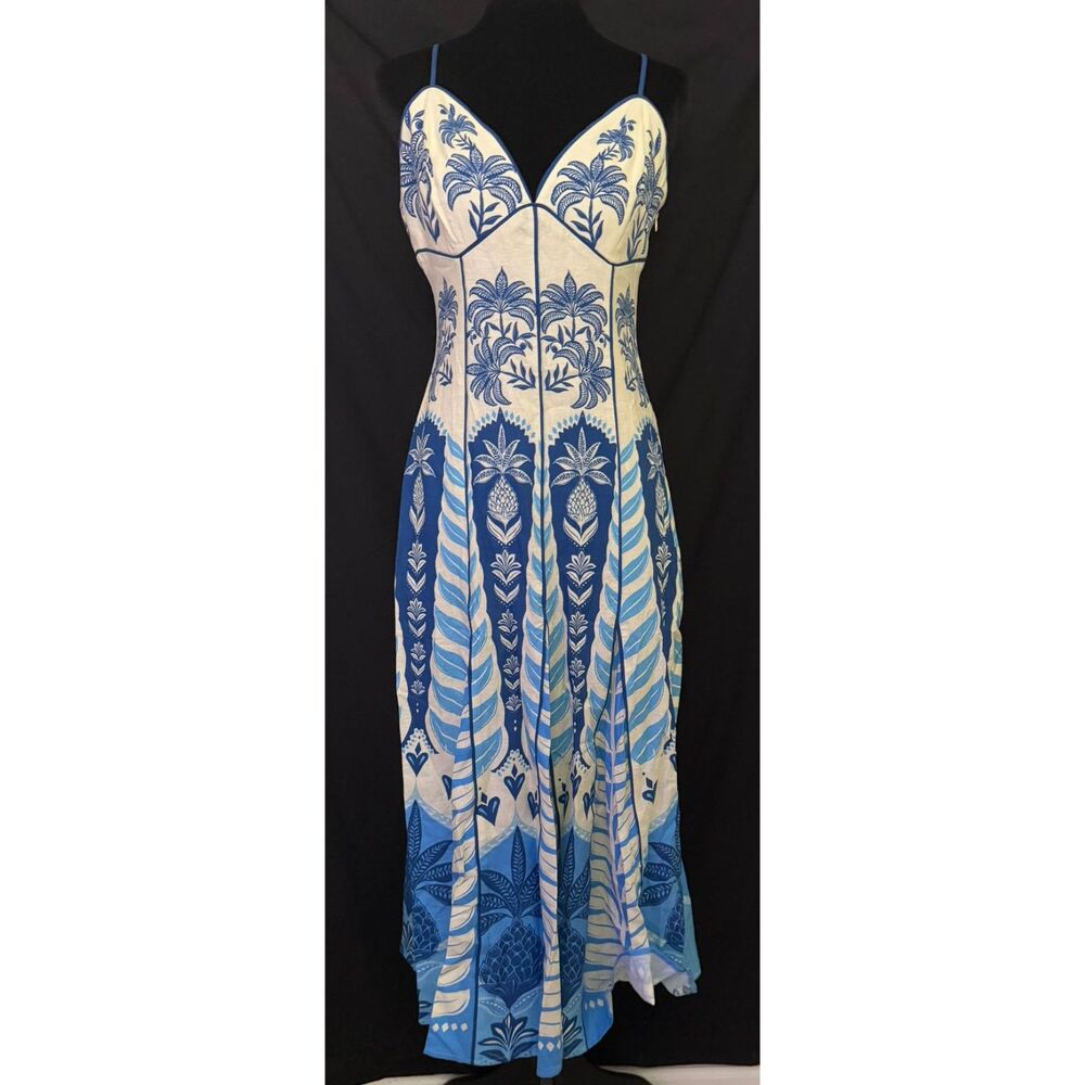 #231 - NWT Anthropologie x Farm Rio Sleeveless V-Neck A-Line Maxi Dress - SP